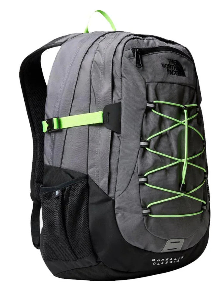 The North Face Borealis Backpack, popular green, Grey Black