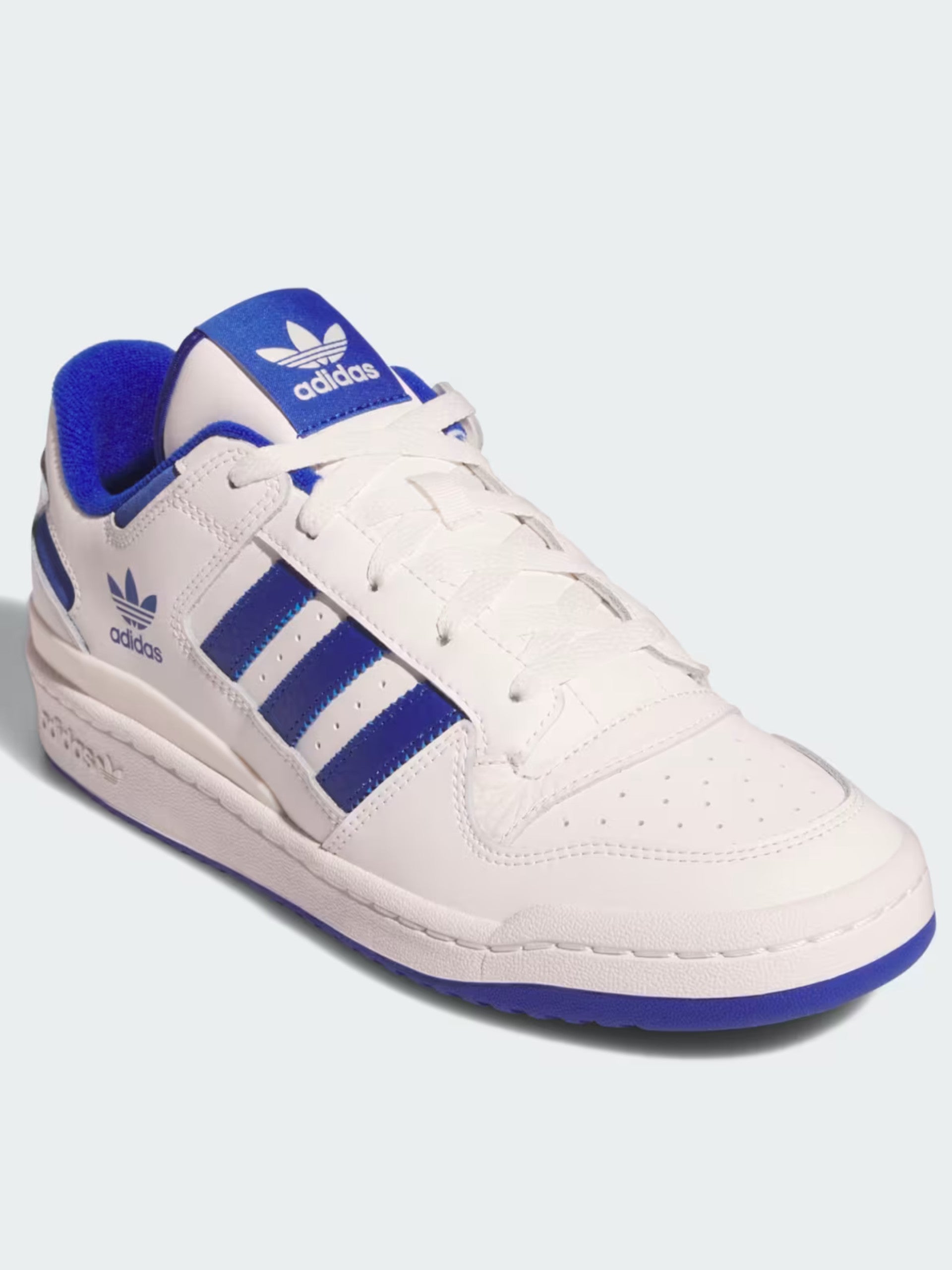 Scarpe Adidas Forum Low CL bianche e blu da uomo IH7